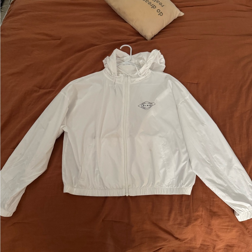PINK Victoria's Secret White Jacket with Logo